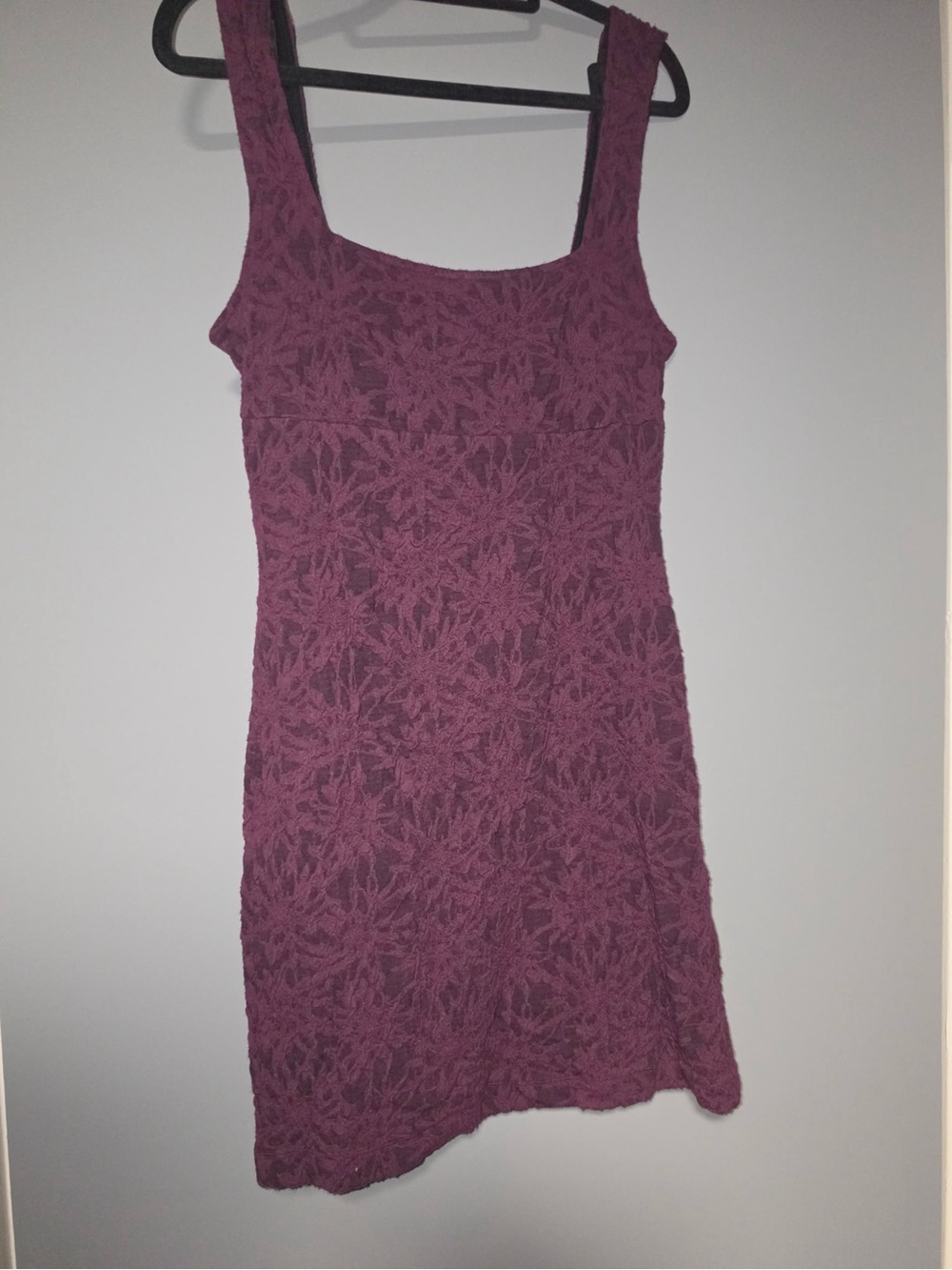 Free People Plum Lace Knit Mini Dress